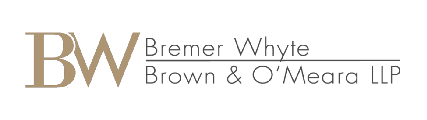 Logo of Bremer Whyte Brown & O'Meara LLP with initials BW and full firm name.