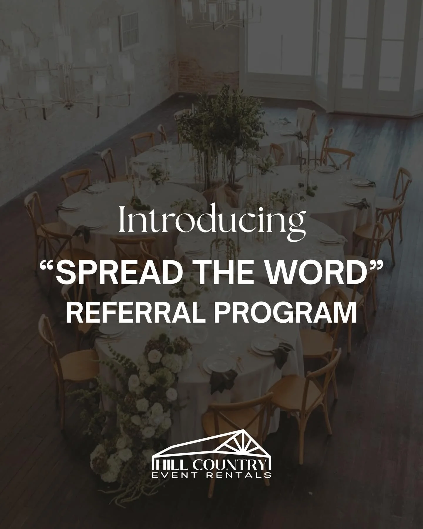 🎉 Introducing our &ldquo;Spread The Word&rdquo; Referral Program

We want to give back to the community that continues to support us. So when you share our company with your friends, everyone wins.

New Clients Receive
&bull; 10% Off their Entire Re
