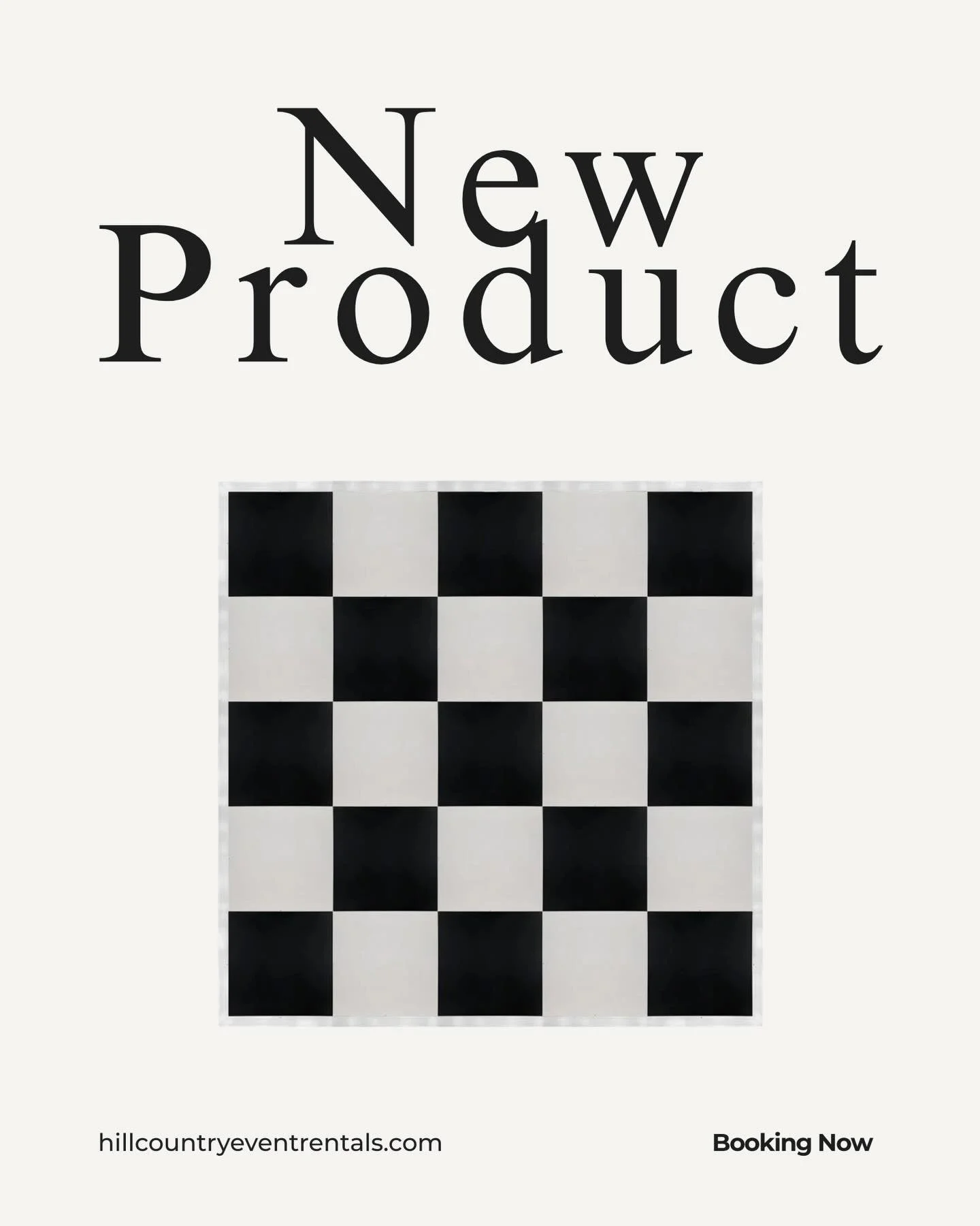 Introducing our newest rental piece 🤍🖤
The Classic Checked Dance Floor

A timeless black and white dance floor that elevates any celebration.

&bull; Black and White 4 x 4 panels
&bull; Three size options available
&bull; Indoor and outdoor use
&bu