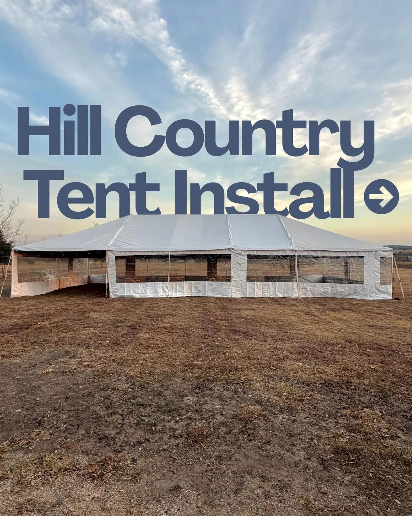 Step by Step Hill Country tent install 👀

From arrival to departure, our team completed this full setup in just 3 hours.

Featured rentals:
&bull; 30&rsquo; x 60&rsquo; Frame Tent
&bull; Clear Sidewalls
&bull; Bistro Lights

Delivery, setup, breakdo