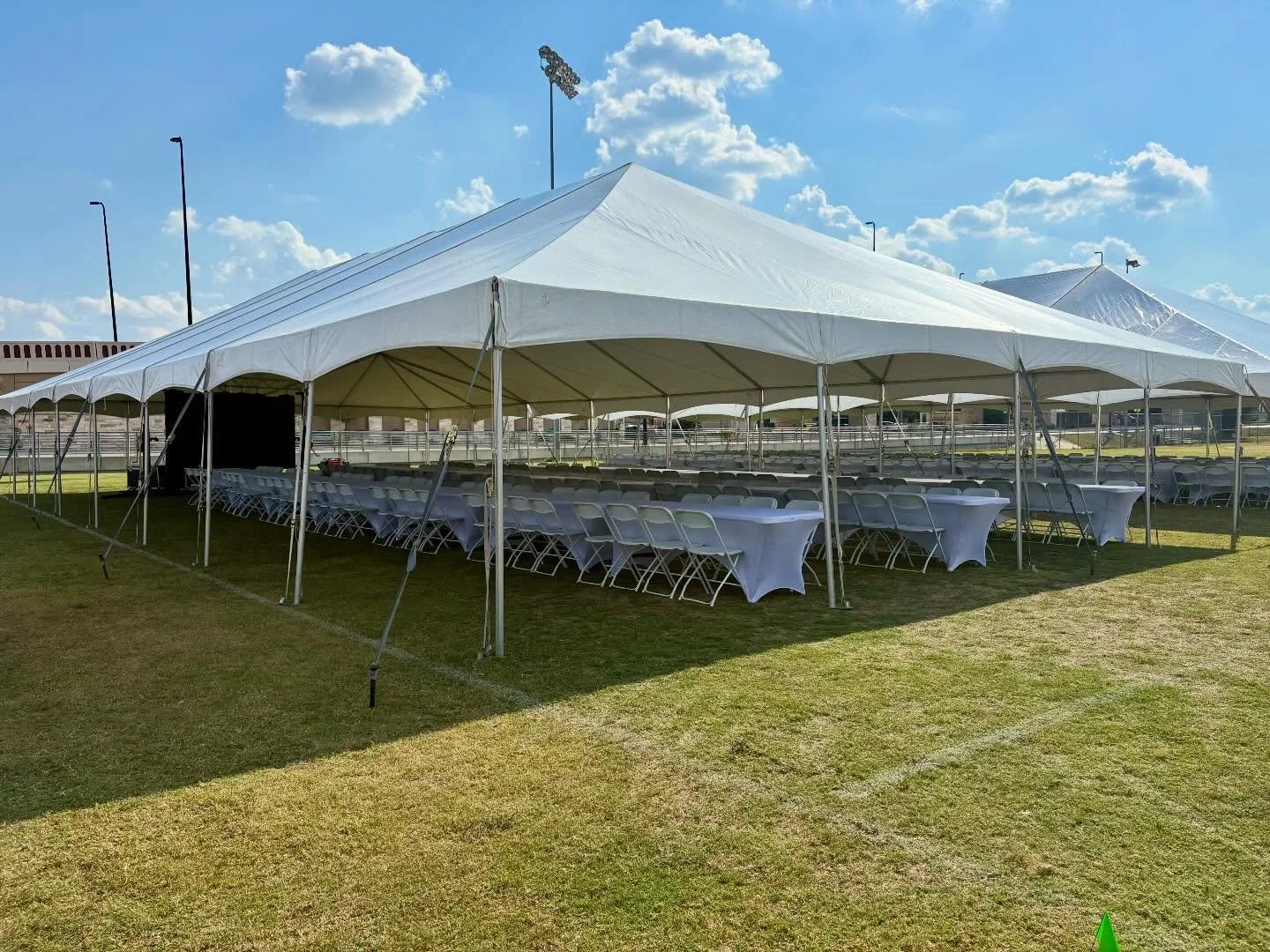 throwback to an epic Tailgate set up for Texas State homecoming game 🏈

Features Rentals
&bull;40&rsquo; x 80&rsquo; Frame Tent
&bull;8&rsquo; x 16&rsquo; LED Screen
&bull;8ft Banquet Tables with Spandex Linens
&bull;White Samsonite Chairs 

Want a 