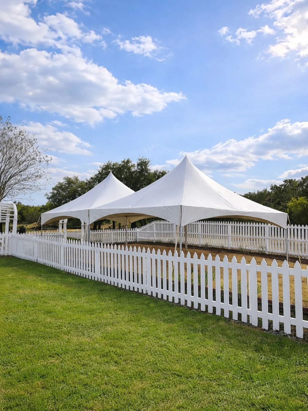 Two High Peak Tents. Clean lines. Classic look.

Whether it&rsquo;s a wedding, corporate event, or backyard celebration, our premium tents create a polished foundation for your event.

Proud to serve New Braunfels and the Texas Hill Country with depe