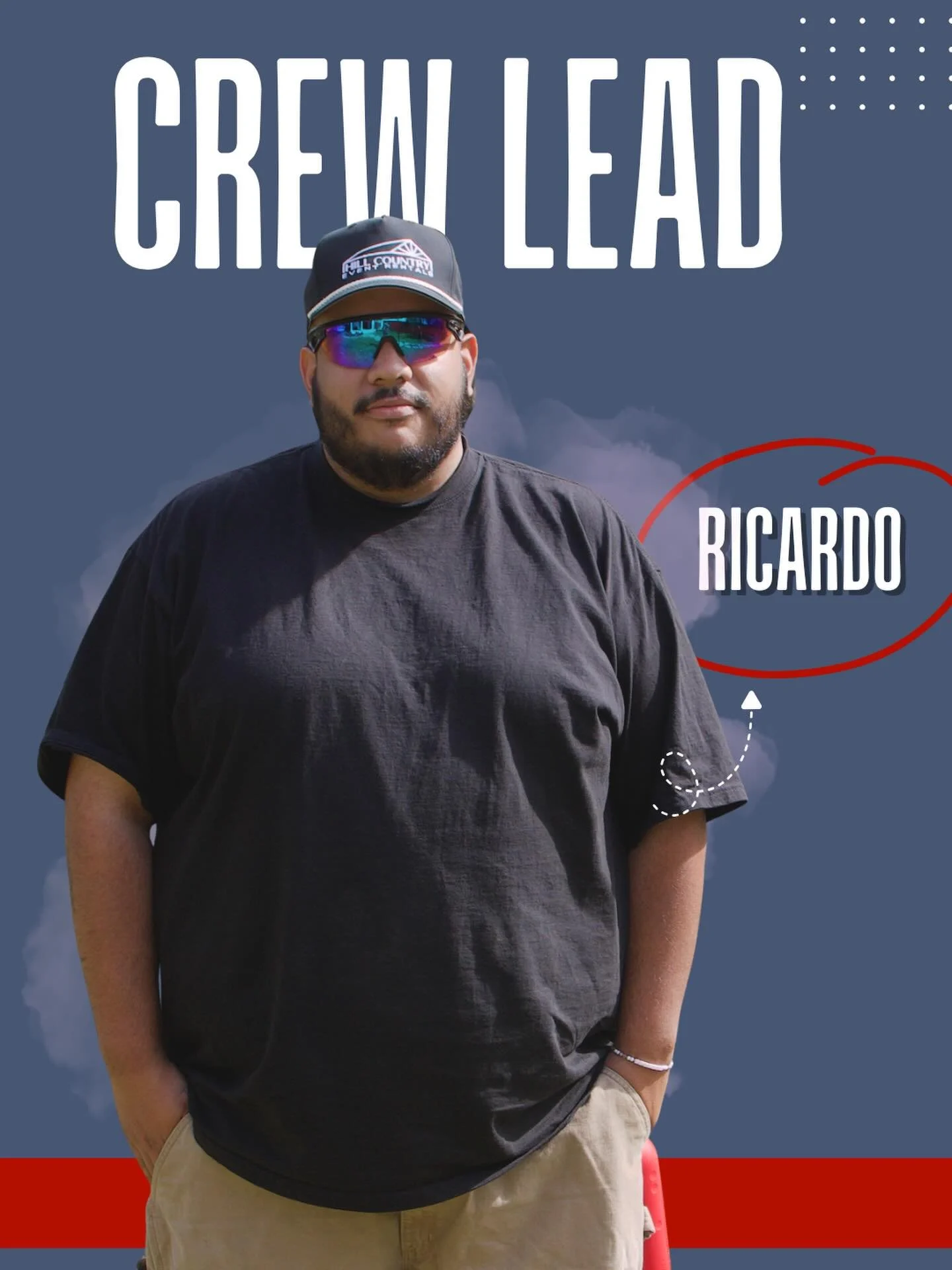Meet a few members of our team you&rsquo;ll see delivering and setting up your events:

Ricardo - Crew Lead

10 years of experience in the tent and event rental industry, with deep knowledge in installs, strikes, warehouse efficiency, problem solving