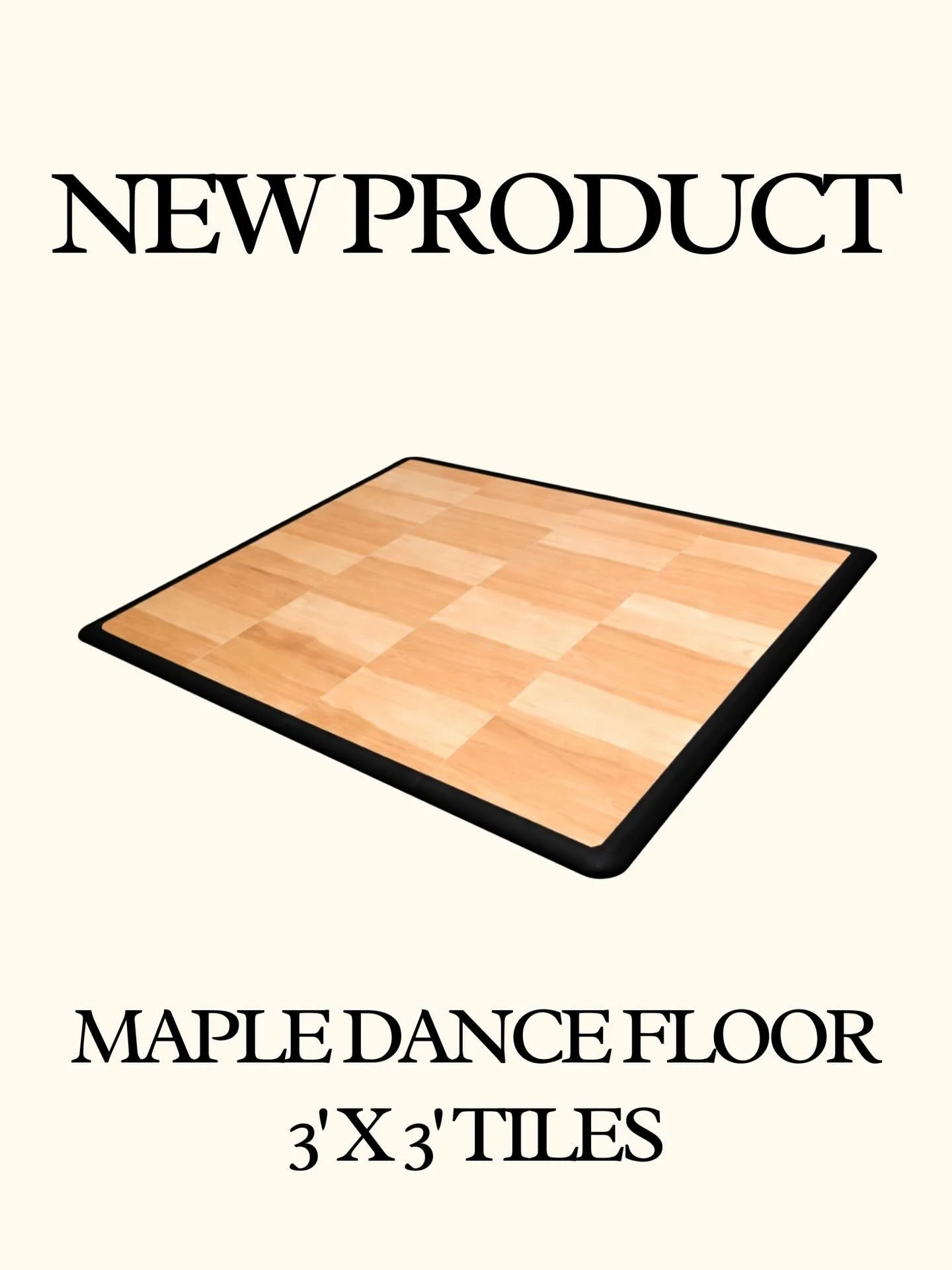 NEW PRODUCT 🤎

Introducing our Maple Dance Floor.
Warm wood tones. Clean black edging. Classic look that works in any venue.

Available in 3&rsquo; x 3&rsquo; panels and customizable up to 24&rsquo; x 24&rsquo;.

Now booking 2026 weddings and events