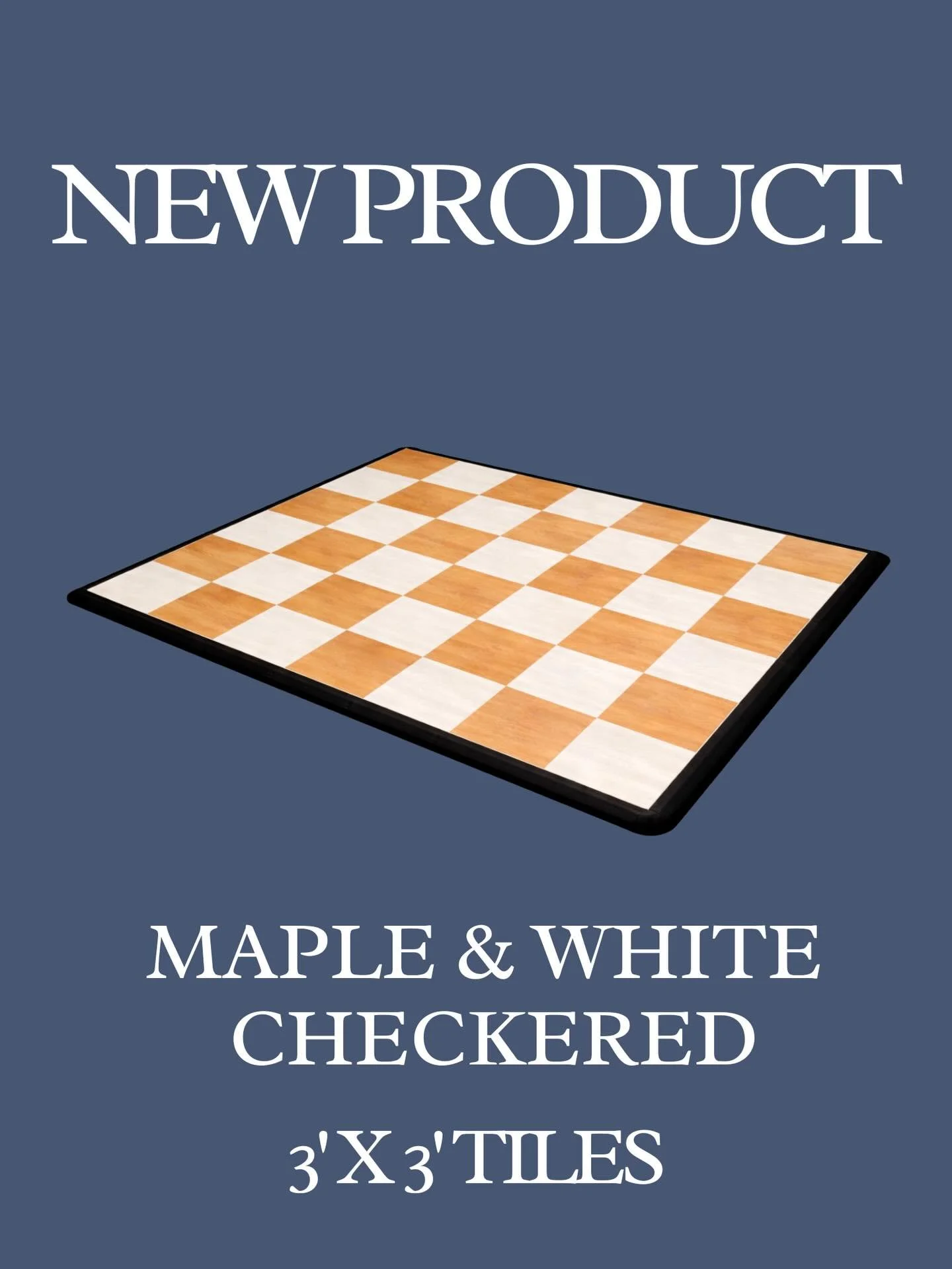 NEW PRODUCT 🤍

Meet the Maple &amp; White Checkered Dance Floor.
Crisp contrast. Clean edging. Designed to stand out in photos and on the dance floor.

3&rsquo; x 3&rsquo; modular tiles
Custom layouts up to 24&rsquo; x 24&rsquo;
Full-service install