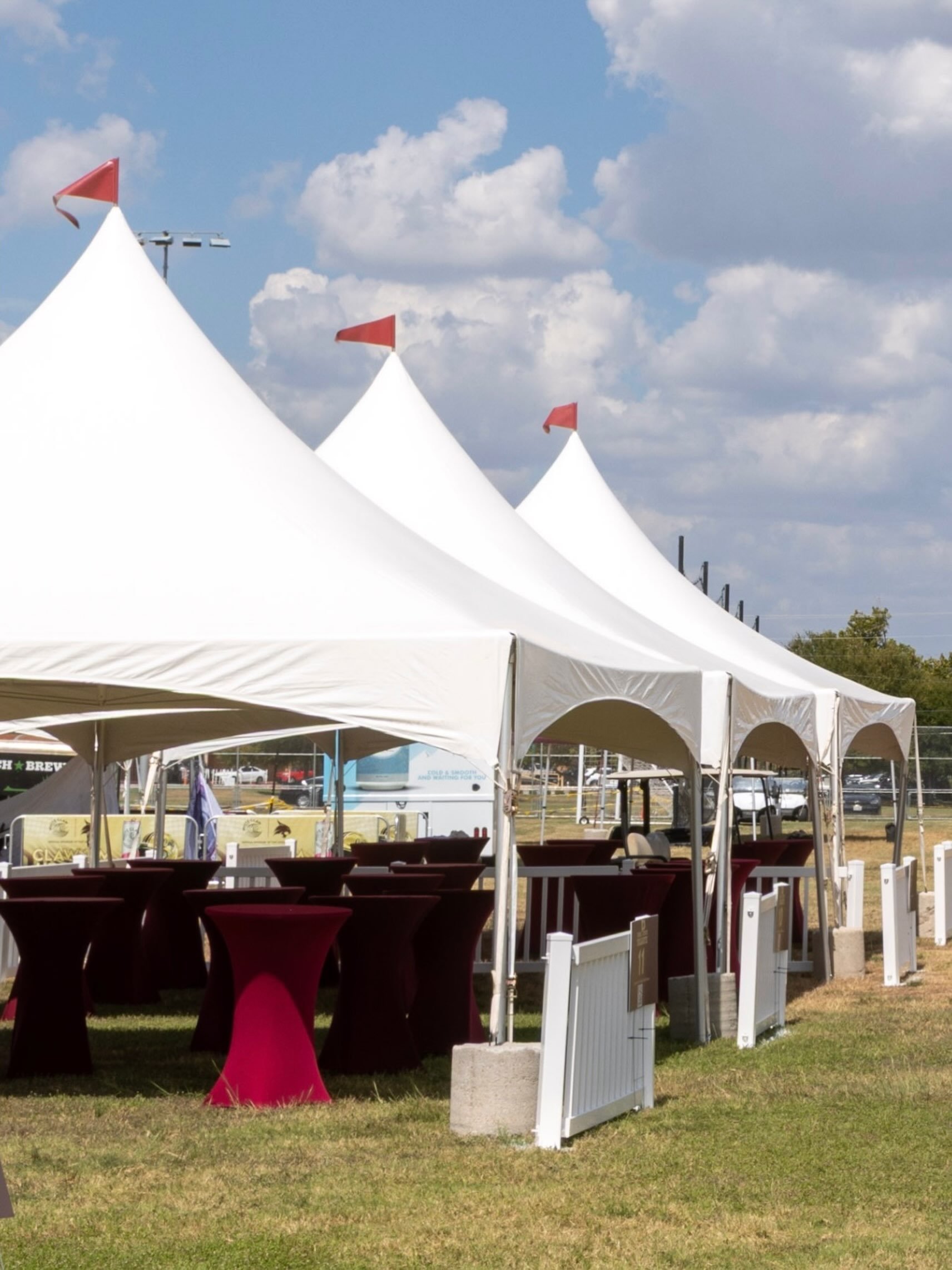 Set up &amp; prepped for the biggest &amp; best Texas State game day experience tomorrow 🏈

Over 20 Tents set up in San Marcos this weekend to help elevate the game day environment &amp; keep the fans cool!

We are the proud tailgate partner of @txs