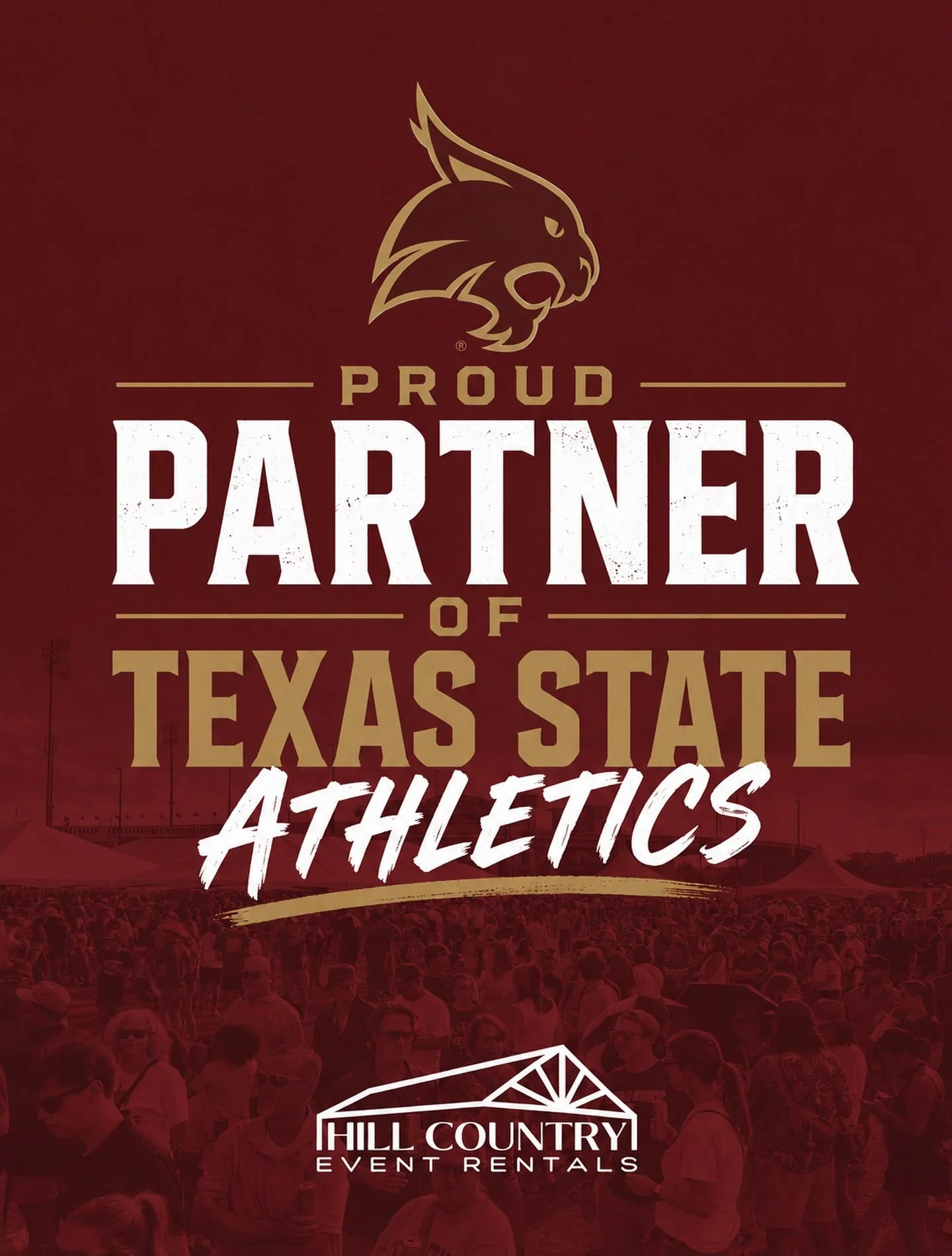 Proud Partner of @txstatebobcats 

This fall is going to be EPIC 🏈

Stay tuned for something exciting we are launching with Texas State!