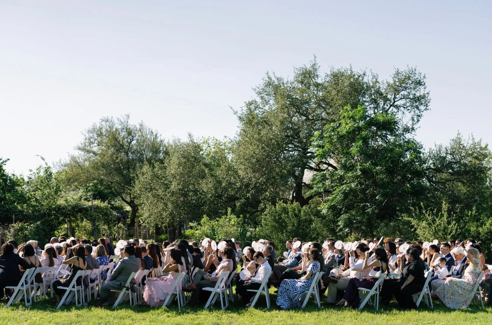 A beautiful ceremony starts with comfortable seating. 🤍

150 of our White Padded Garden Chairs helped create the perfect ceremony setup for this stunning Hill Country wedding.

Comfortable for your guests. Clean, timeless, and elegant for your photo