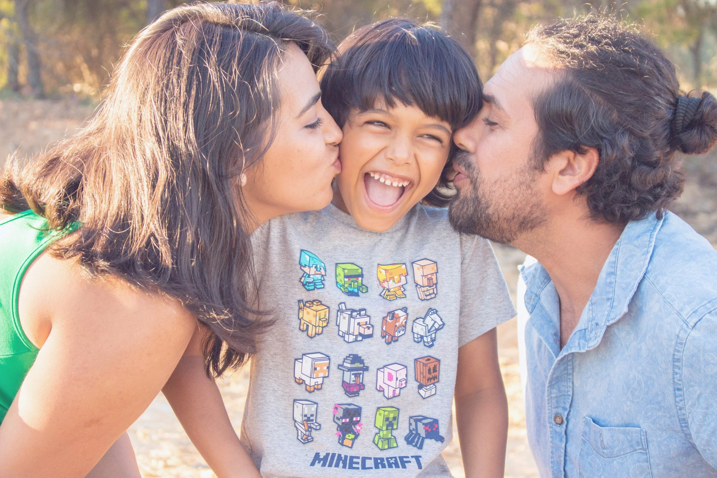 Speech therapy session with boy and parents in Albuquerque New Mexico