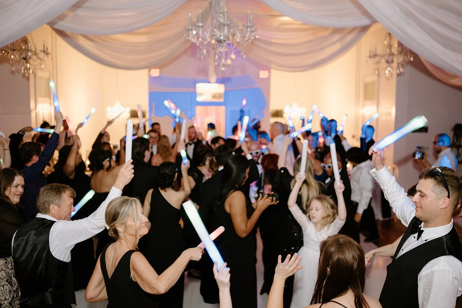 Packed dance floor at an Orlando wedding reception