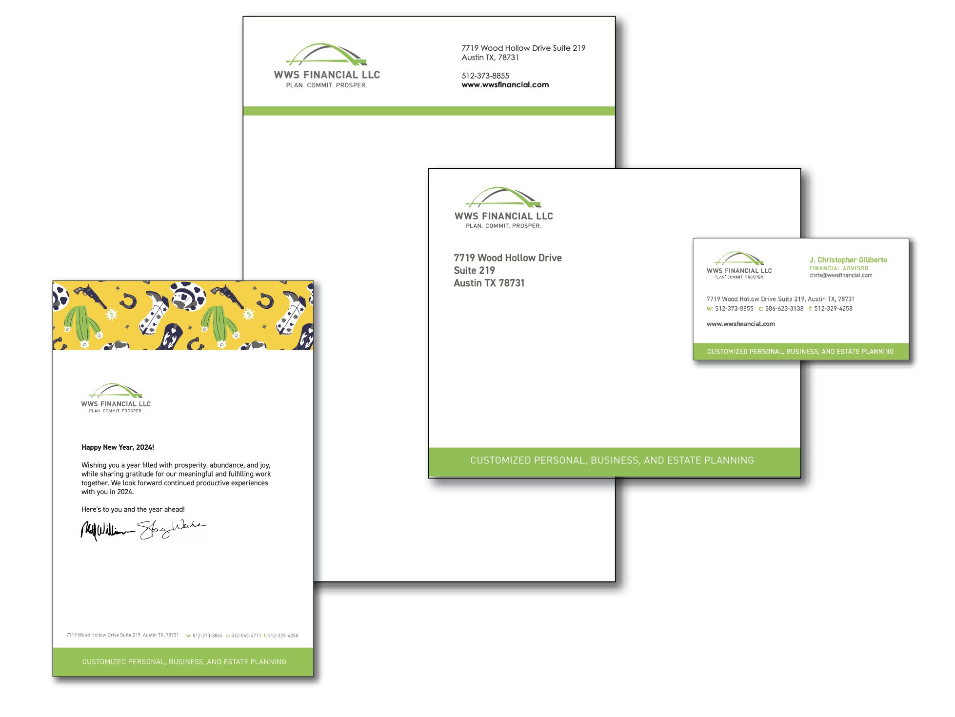 WWS Financial: Letterhead, Business Card, Mailer, Notecard