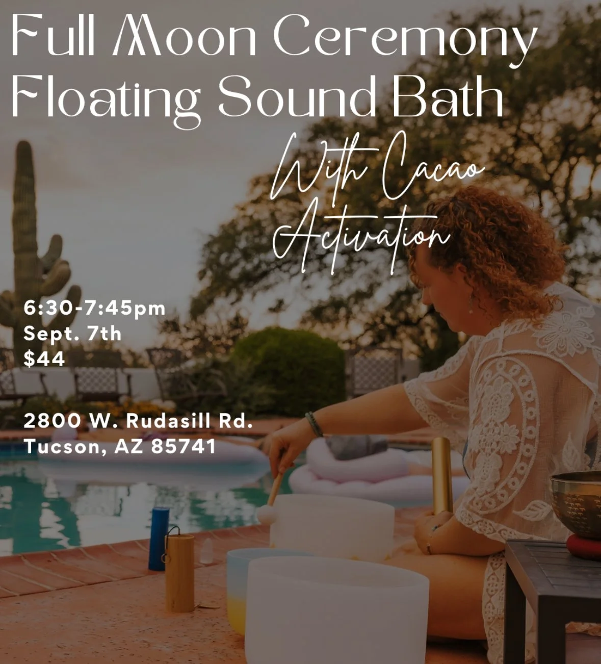 Full Moon Pool Float and Cacao Ceremony