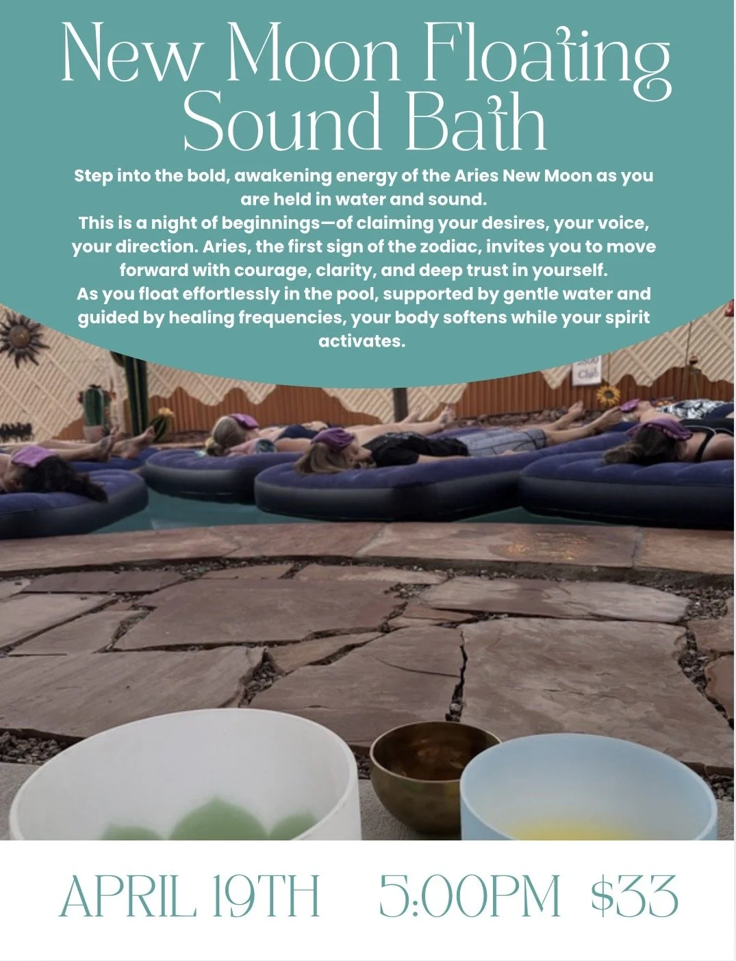 Aries New Moon Sound Bath Pool Float