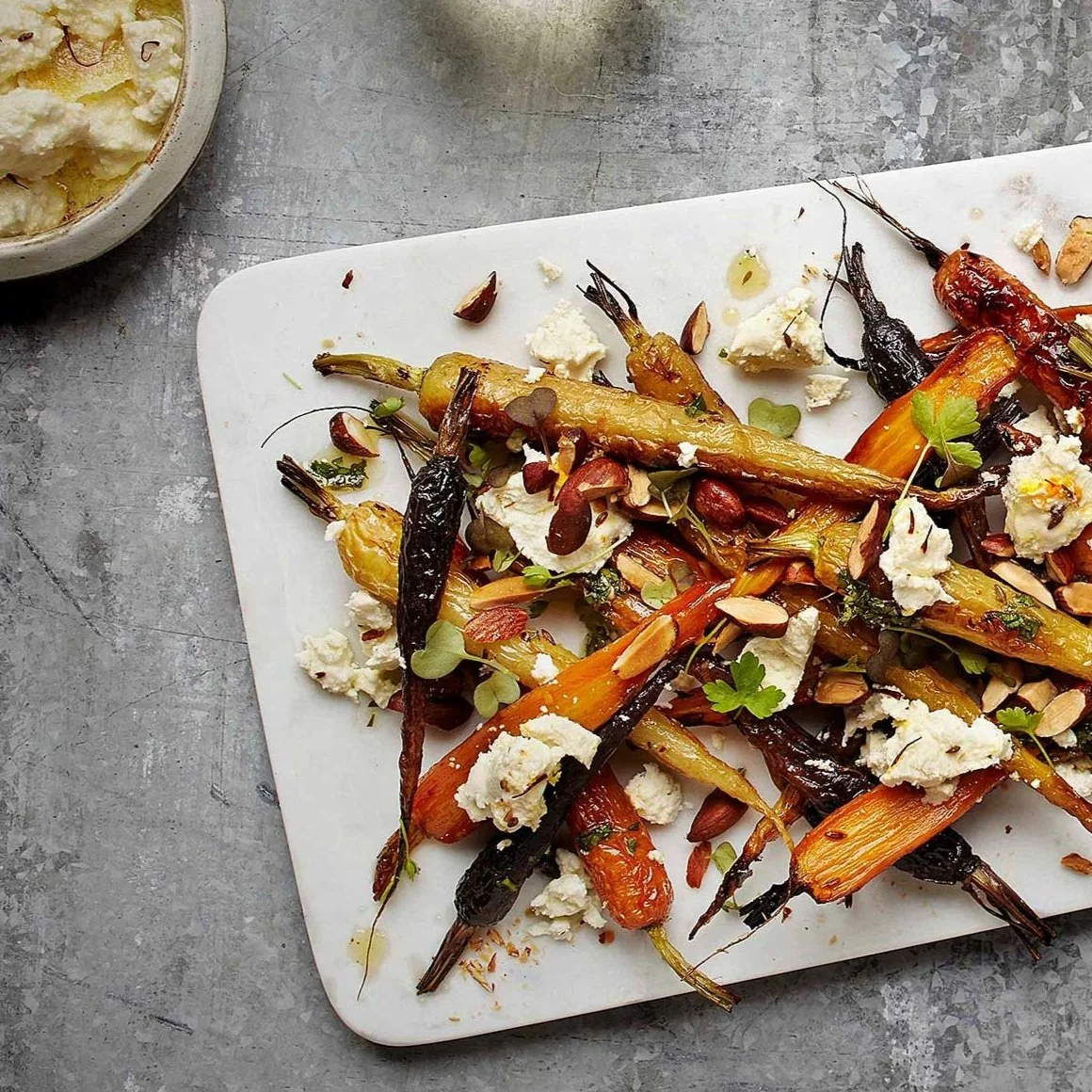 Cumin, Saffron &amp; Honey Carrot Salad with Persian Fetta &amp; Gremolata Dressing