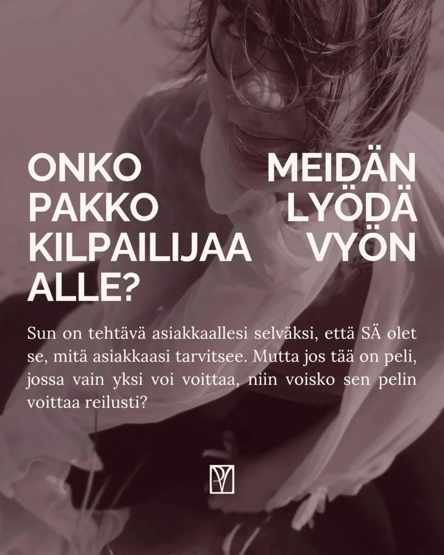 Mun suurin henkil&ouml;kohtainen heikkous yritt&auml;j&auml;n&auml; on se, ett&auml; m&auml; arvostan aidosti mun kilpailijoita.

Mun mielest&auml; kaikki markkinointi- ja bisneskent&auml;ll&auml; eettisesti toimivat asiantuntijat ovat menestyksens&a