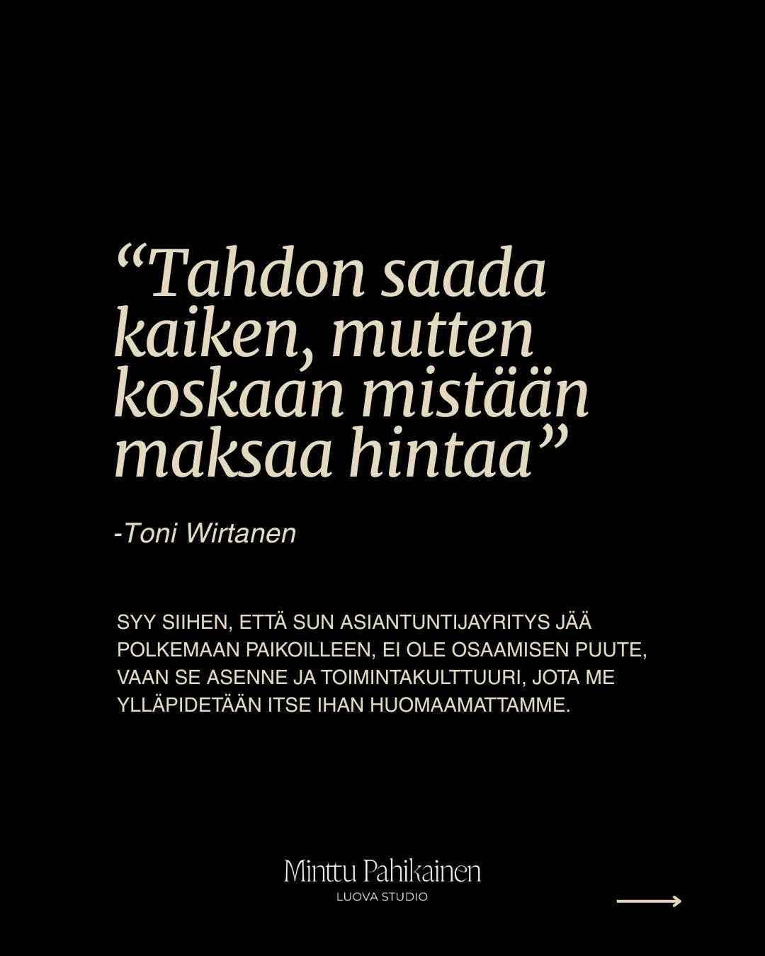 Jos sun taskuista tipahtelee lattialle seteleiden sijaan torakoita, niin yksi syy siihen on se asenne ja toimintakulttuuri, jota s&auml; ehk&auml; itsekin huomaamattasi rakennat ja yll&auml;pid&auml;t.

Let me tell you:

Me halutaan myyd&auml; premiu