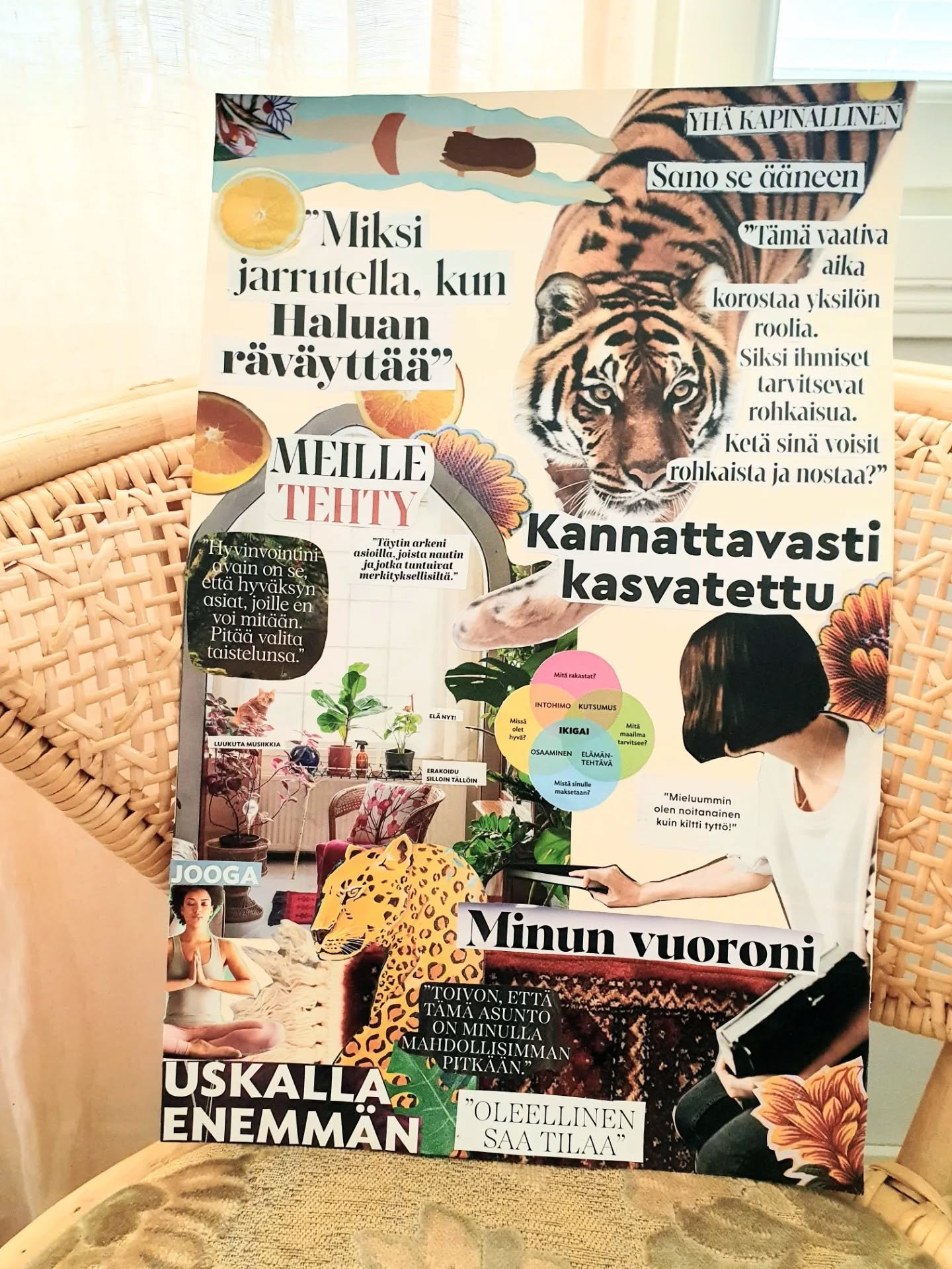 Ooh la lalaa, t&auml;ss&auml; se on! Mun unelmakartta tuleville vuosille! 🐅✨️

Mun oli korkea aika p&auml;ivitt&auml;&auml; mun unelmakartta, koska mun vanhaan karttaan ker&auml;&auml;m&auml;ni asiat oli joko toteutuneet tai muuttuneet oman kasvamis