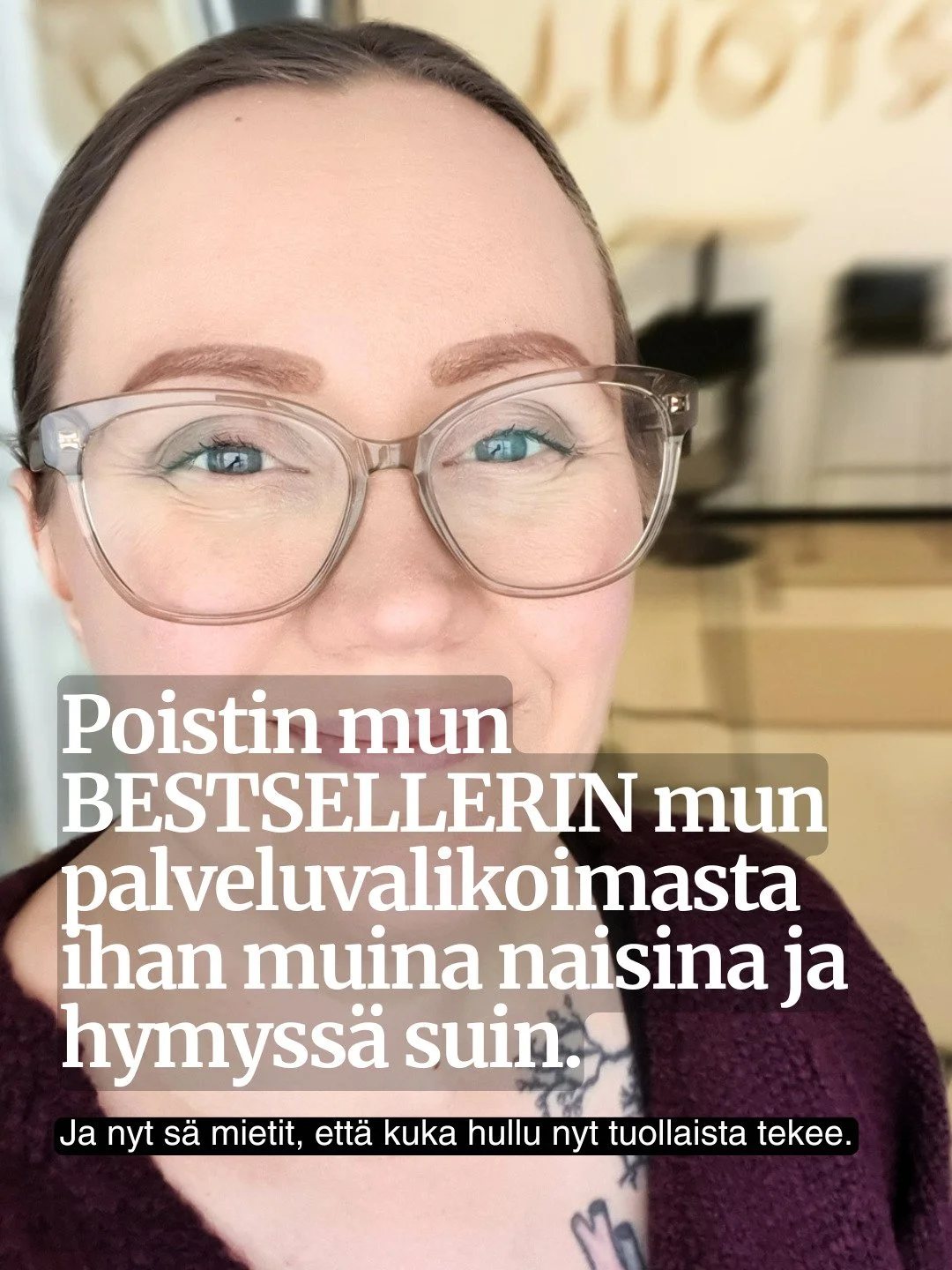Mulla oli palvelu, jollaisen kaikki yritt&auml;j&auml;t haluaisivat omaan palveluvalikoimaansa: asiakkaat arvostivat ja rakastin palvelun sis&auml;lt&ouml;&auml; itsekin. Lis&auml;ksi palvelu oli sairaan helppo myyd&auml; ja ostaa.

K&auml;yt&auml;nn