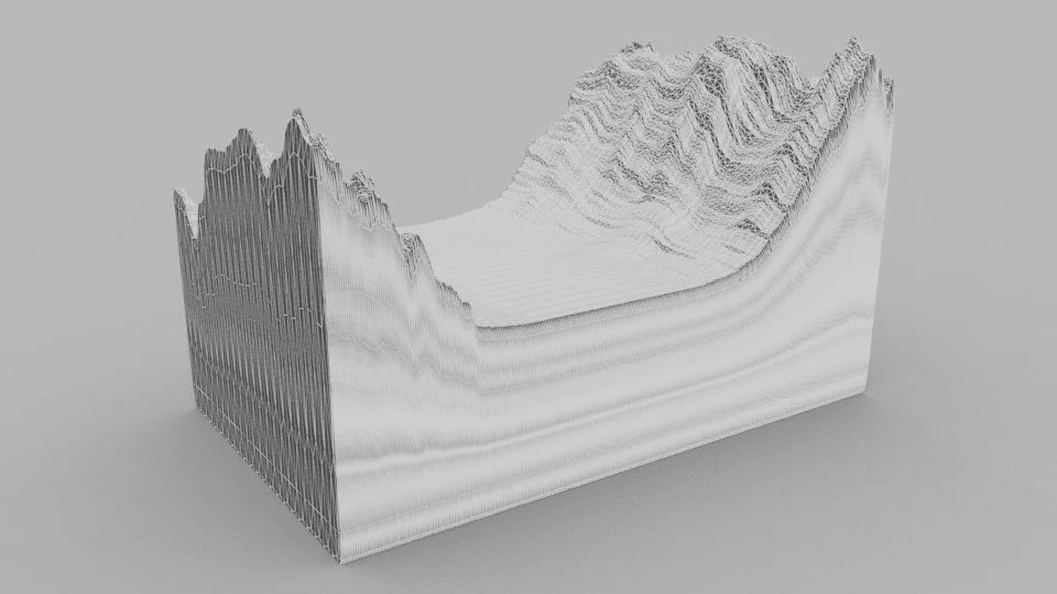 Wireframe of the Sea of Otkhost