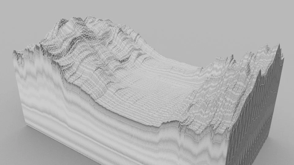 Wireframe of Barents Sea