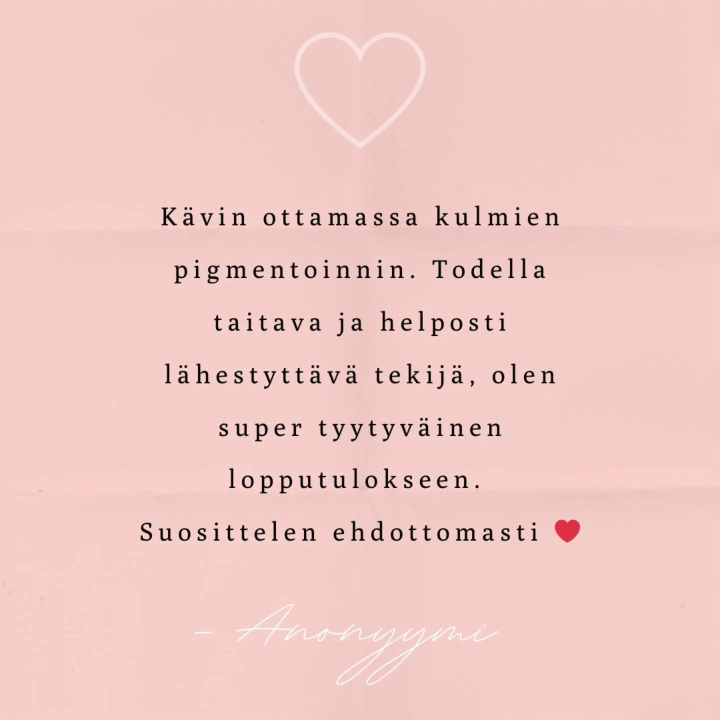 Asiakaspalaute kulmien pigmentointiin 🫶 T&auml;ss&auml;kin kuussa olen saanut tehd&auml; usealle ihanalle naiselle uudet kulmat, kiitos luottamuksesta!

#asiakaspalaute #kulmienpigmentointi #kulmatoulu #kulmienpigmentointioulu #microbladingoulu #bro