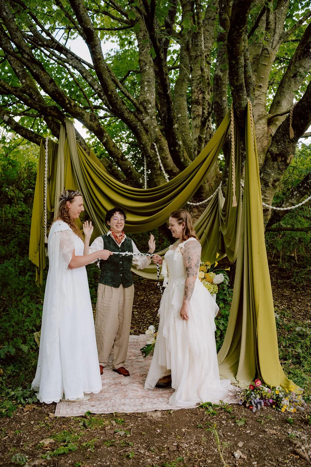 queer woodland handfasting ceremony