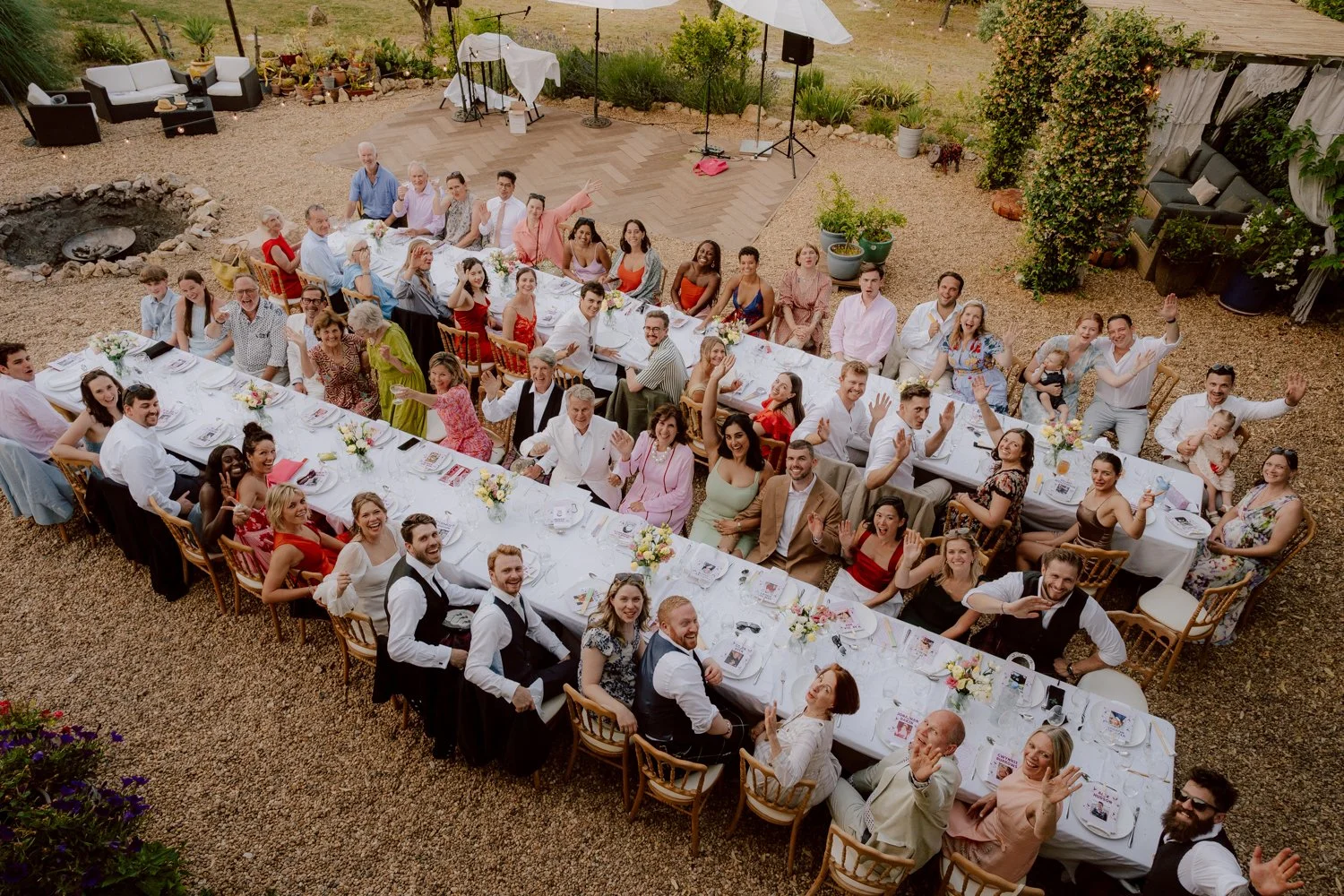 A dinner in a south of france wedding