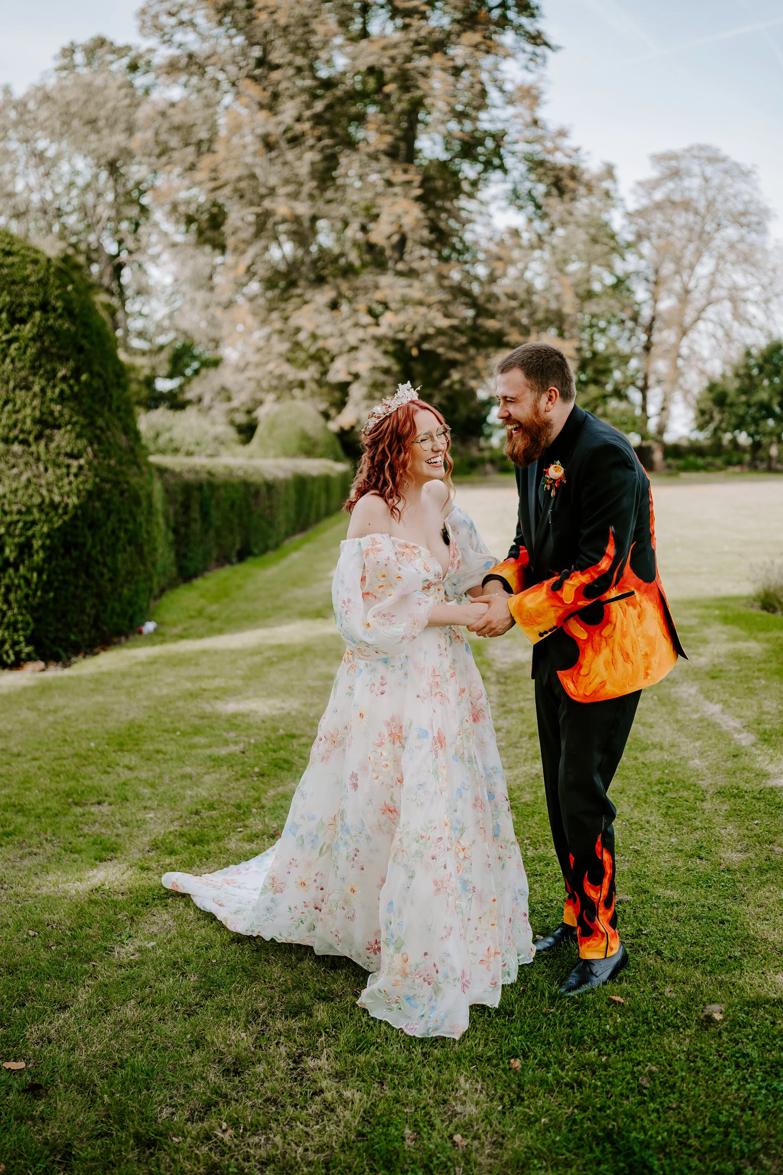 Alternative Bride and Groom October Wedding