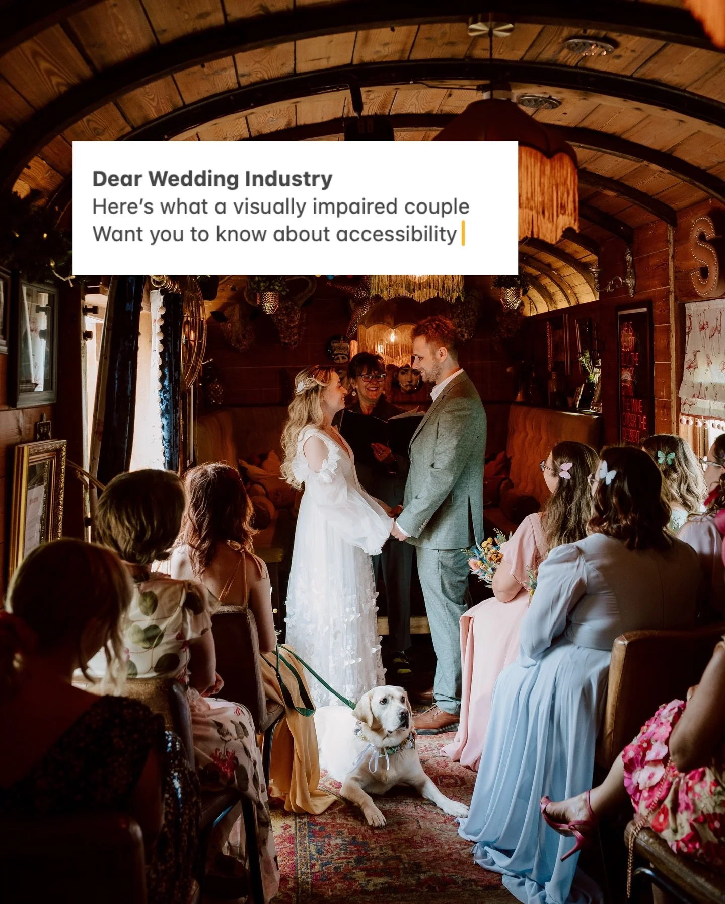I asked my wonderful client Lauren aka the hooman behind @guidedogkilko what she wished the wedding industry knew about accessibility, and she showered us with *wisdom*

Writing this blog made me realise there&rsquo;s so much more I need to do and th