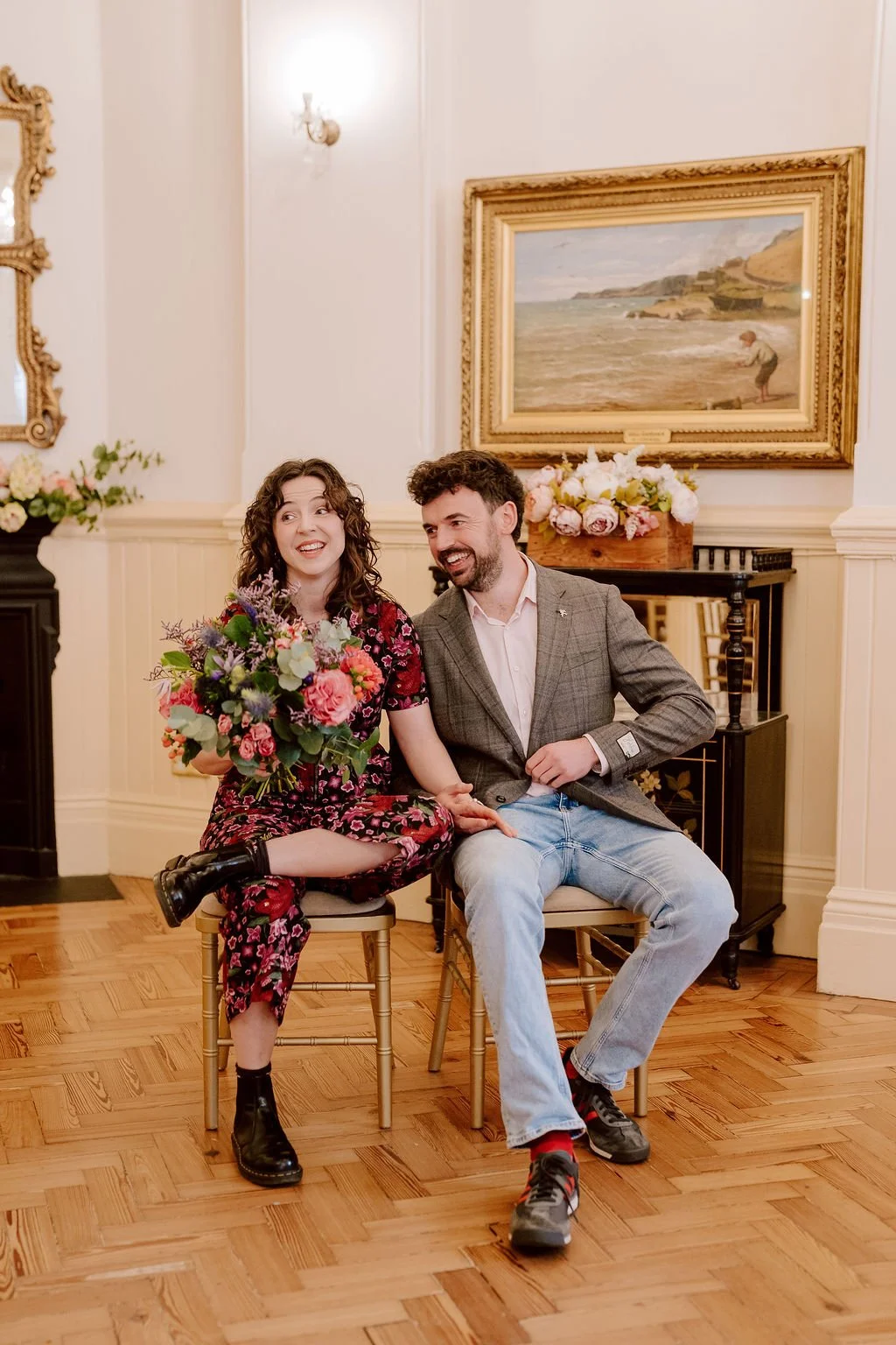 brighton town hall wedding laughter