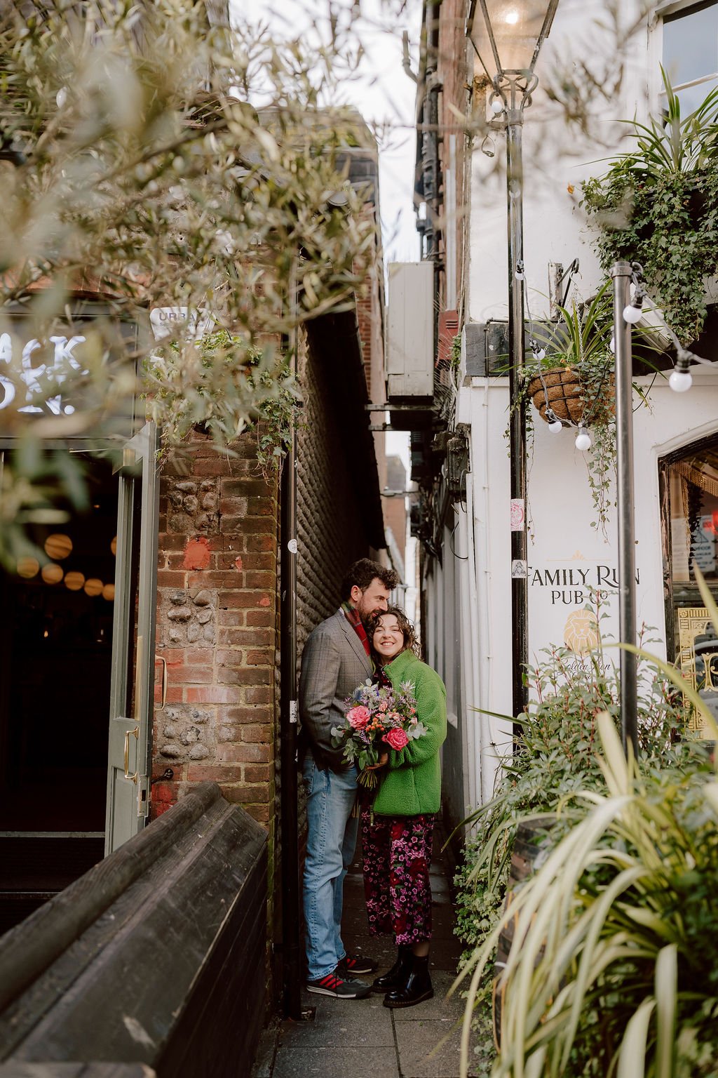 Brighton town hall wedding wearing lucy &amp; yak