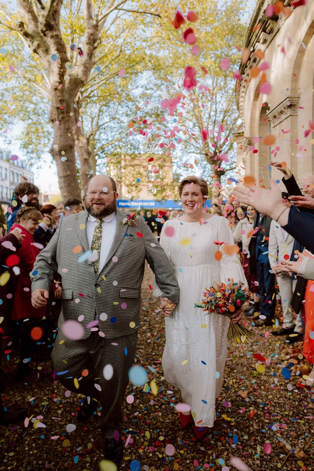 October Wedding in London Flutter Darling Confetti