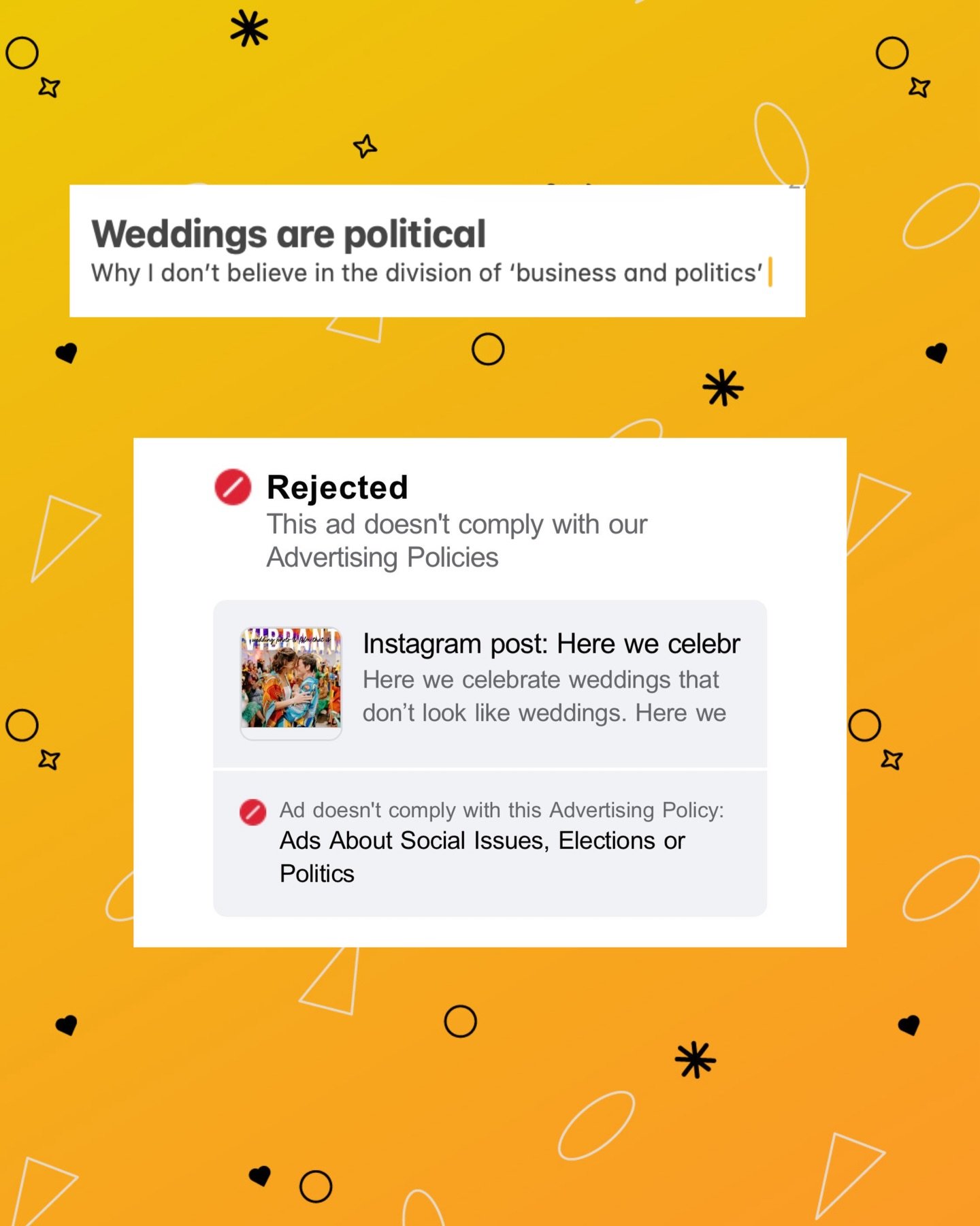 I have watched the conferences from afar and I&rsquo;ve seen the same bodies. 

I&rsquo;ve read your dms. 

I&rsquo;ve been attending @theinclusivecelebrant Holding Space sessions and learning heaps (I haven&rsquo;t even started on last nights learni