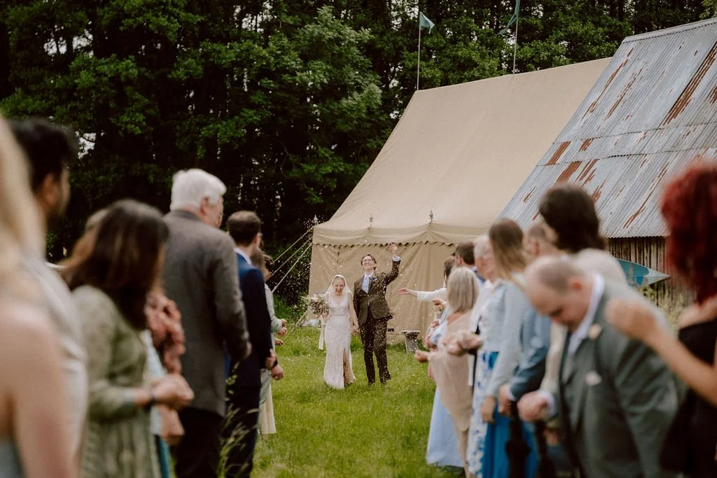 wilderness kent wedding rain