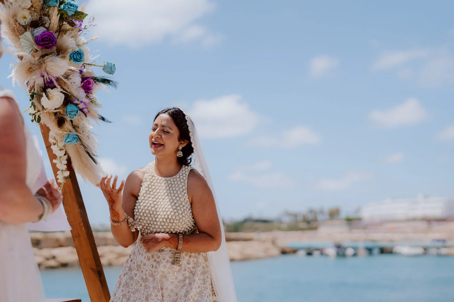 A deaf bride in Cyprus signs her vows in BSL
