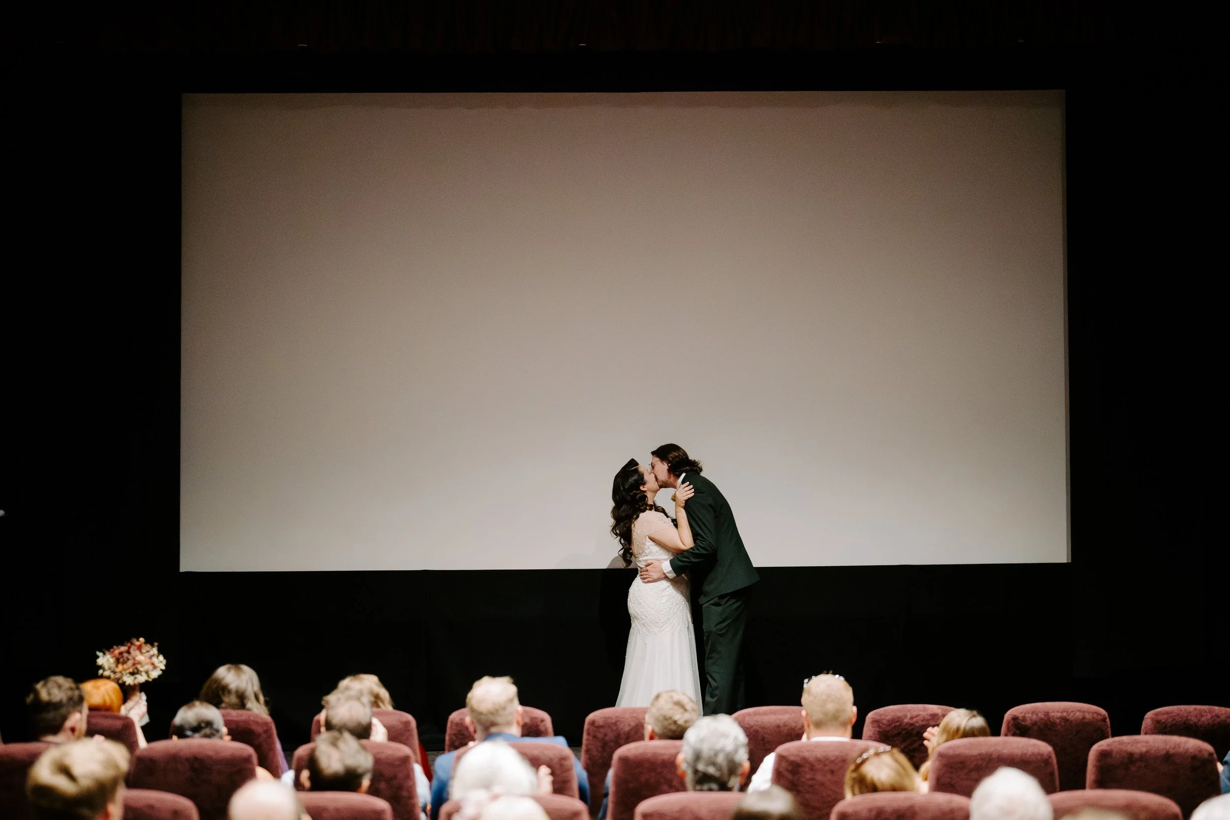 a couple share their first kiss in duke of york's picturehouse in brighton