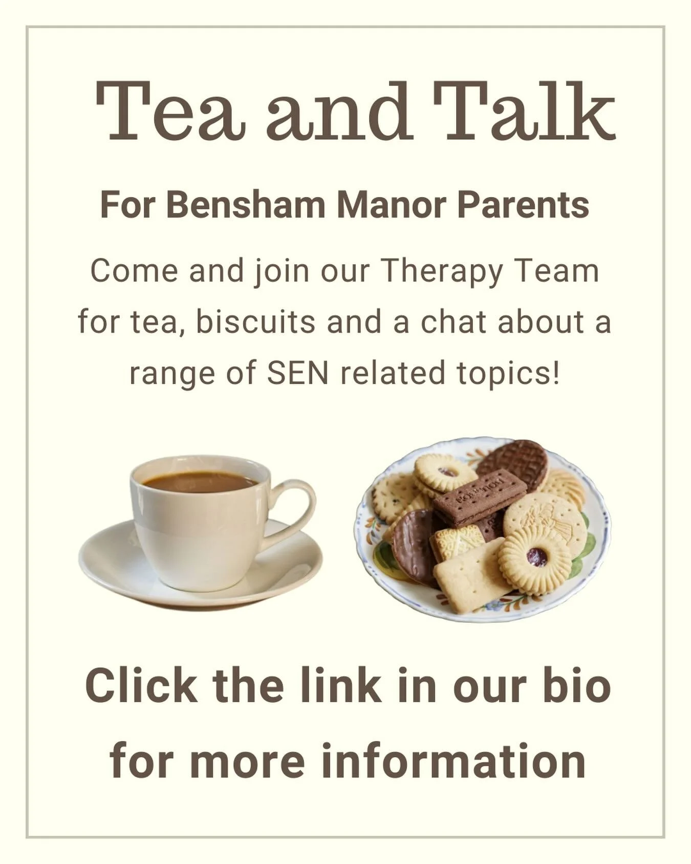 Tea and Talk has four dates coming up for the rest of this academic year! Check out the link in our bio to RSVP