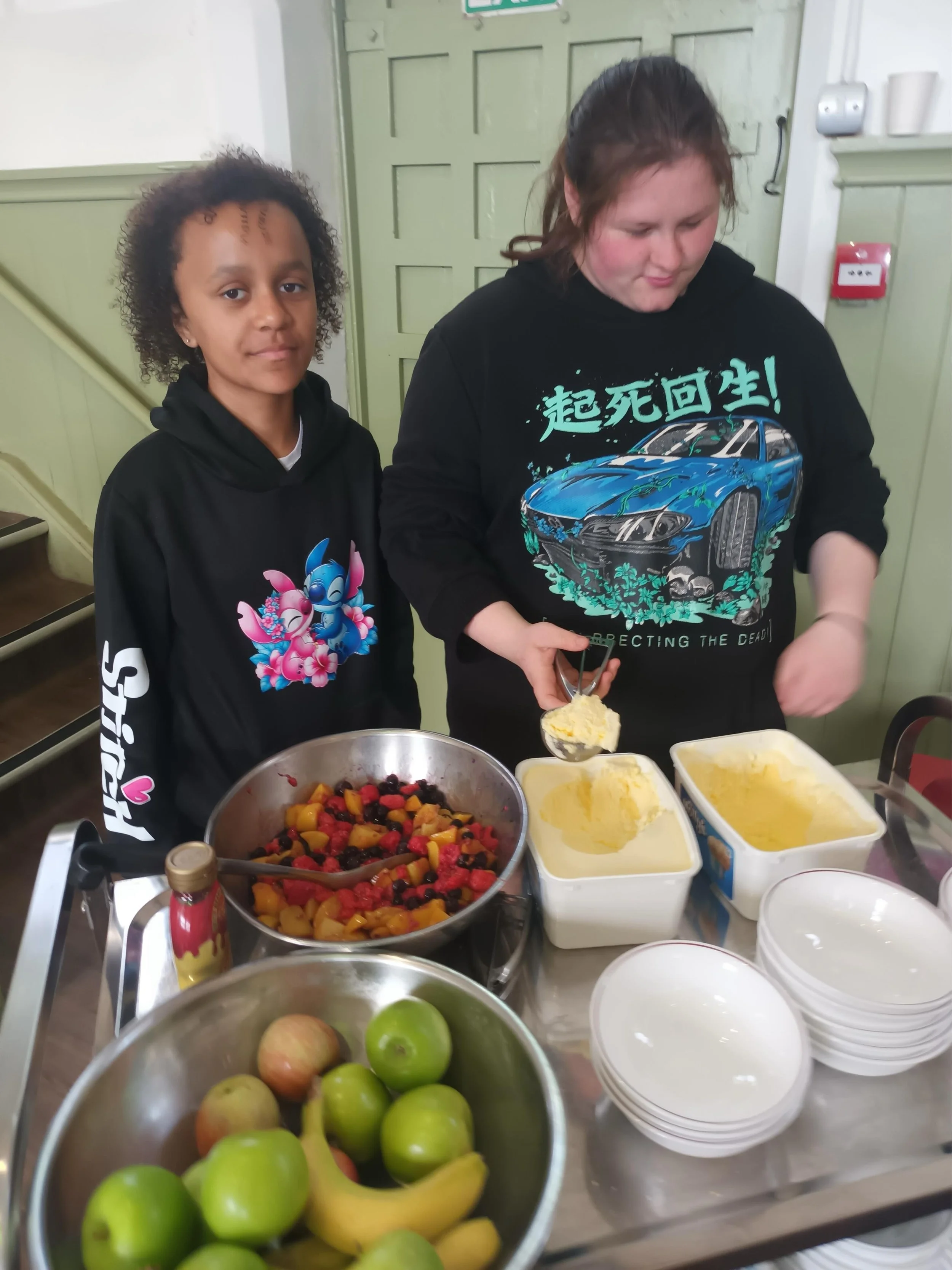 Lovely work from students who prepare and serve food at St John&rsquo;s in Upper Norwood each week. They attend on Thursdays at their Over 55s community get together