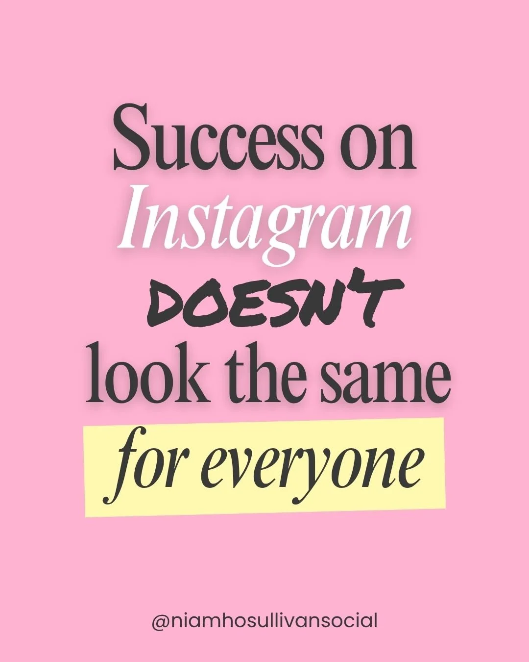 Success on Instagram doesn't look the same for everyone. 
Read that again.

➡️ E-commerce brands might track clicks and reach.
➡️ Coaches might measure call bookings.
➡️ Local caf&eacute;s might focus on engagement and community.

There is no univers