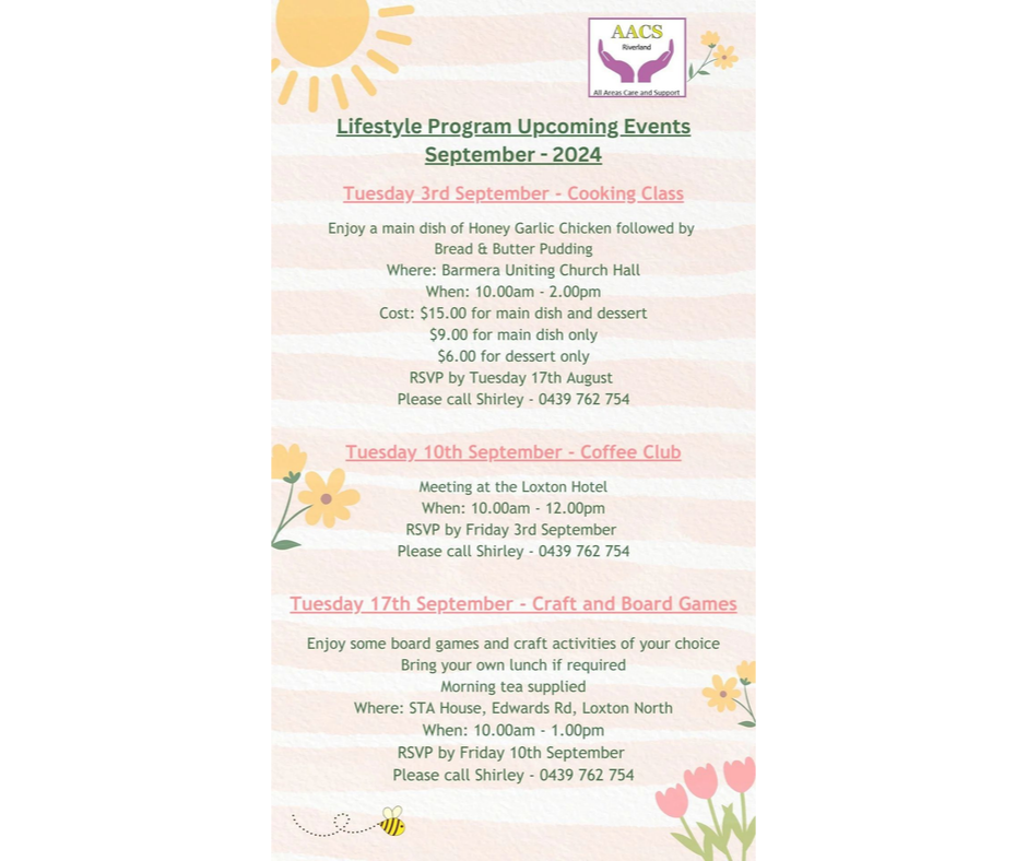 Join Us for an Exciting September with All Areas Care and Support!