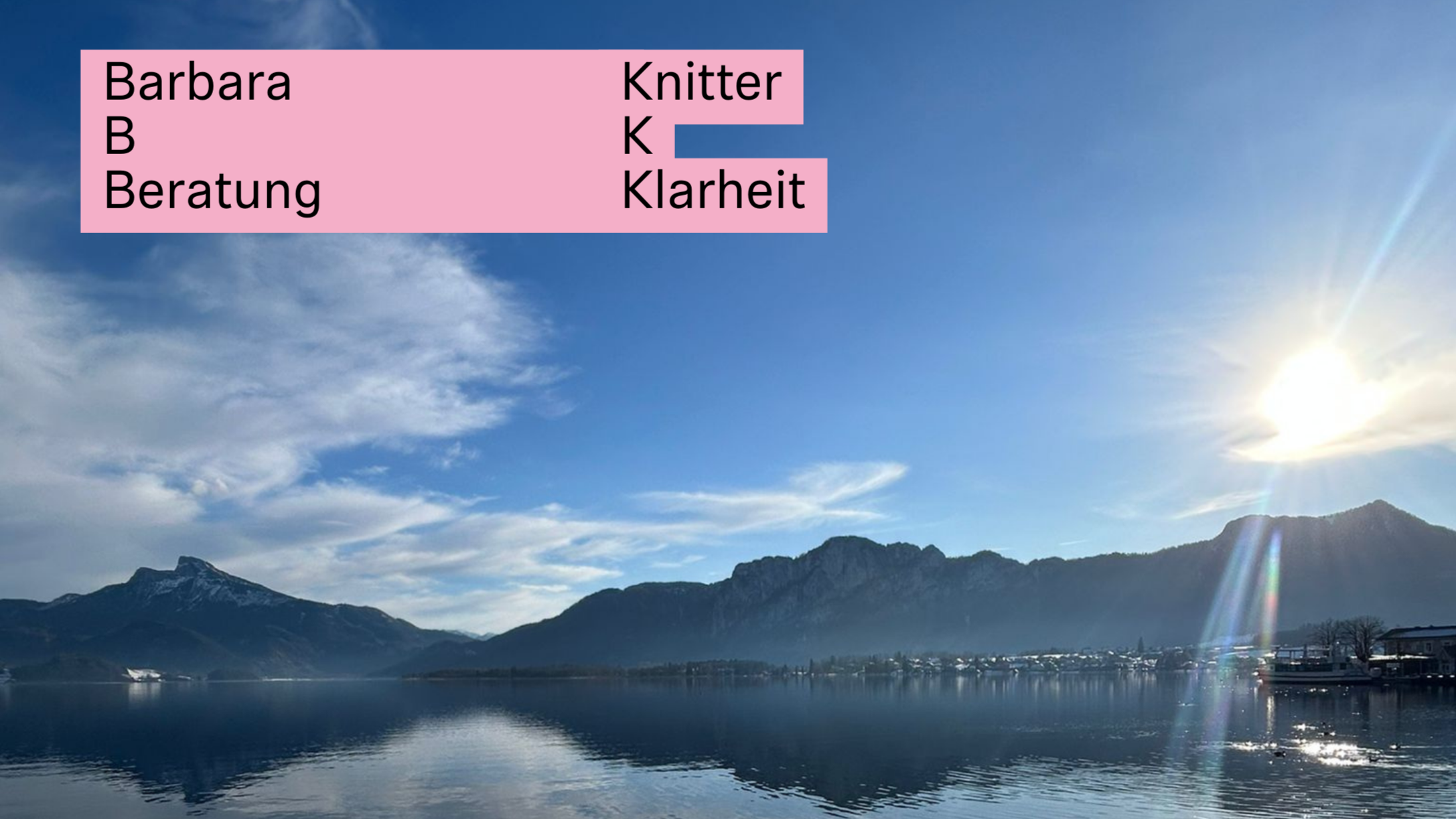 See im Winter Sonnenschein  Barbara Knitter