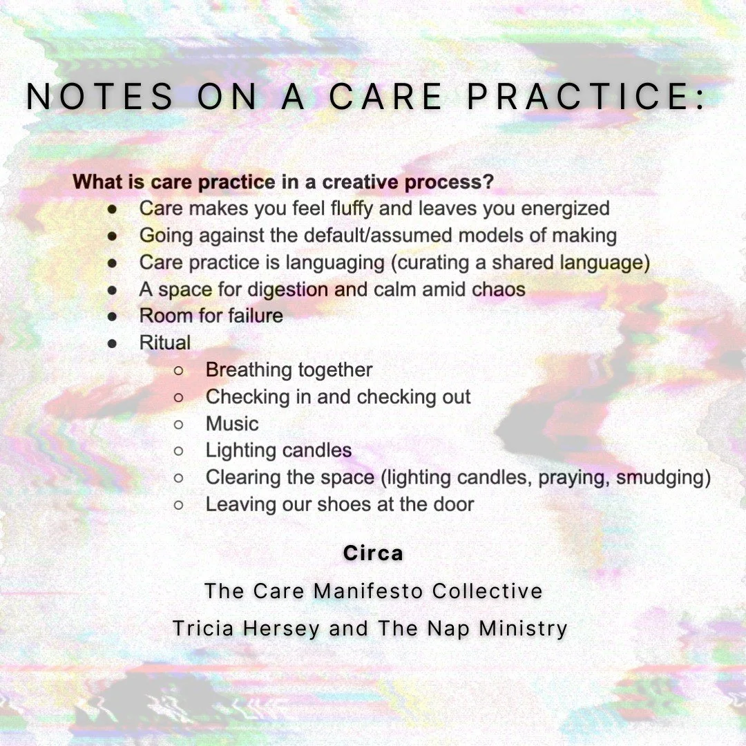 NOTES ON A CARE PRACTICE