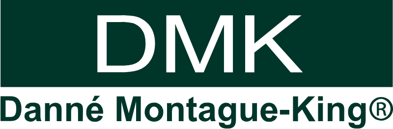 Logo for DMK, with the text "Danné Montague-King" underneath.