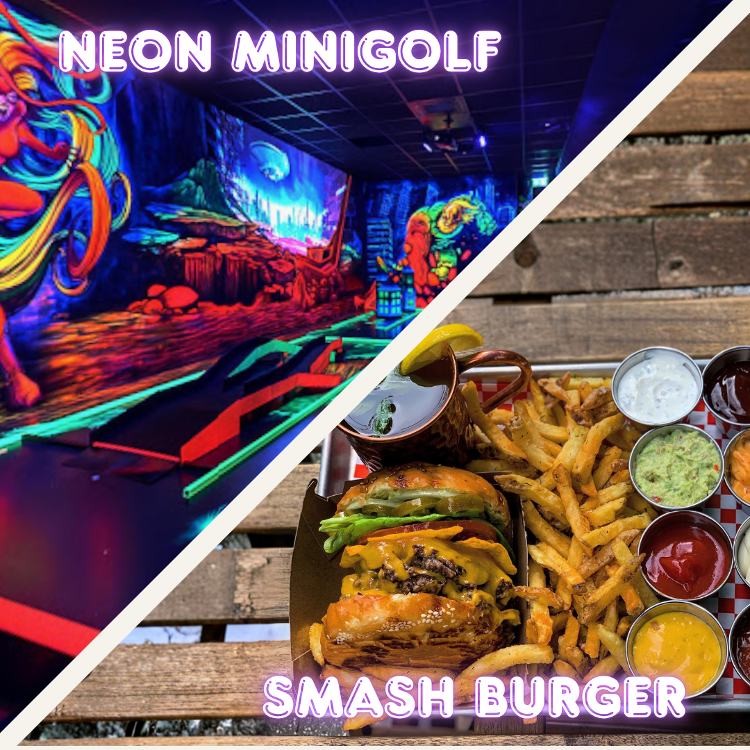 Schwarzlichtminigolf & Burger-Event
