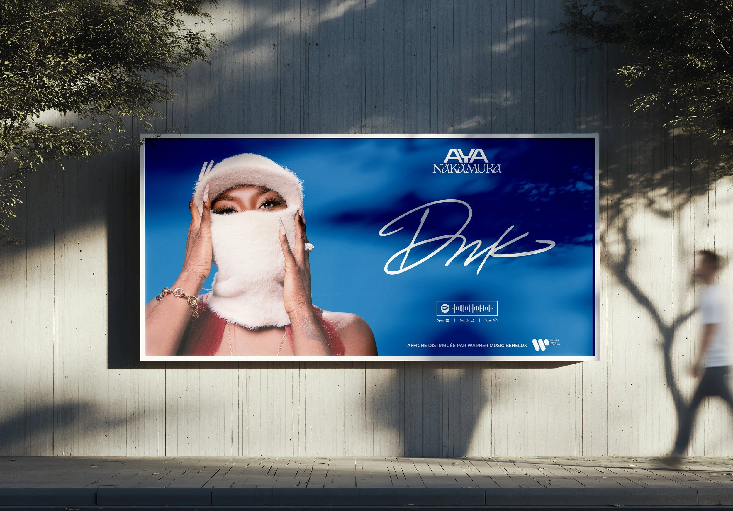 Aya Nakamura - 'DNK' Album Release - OOH Banner Design on Les Ardentes' festival site