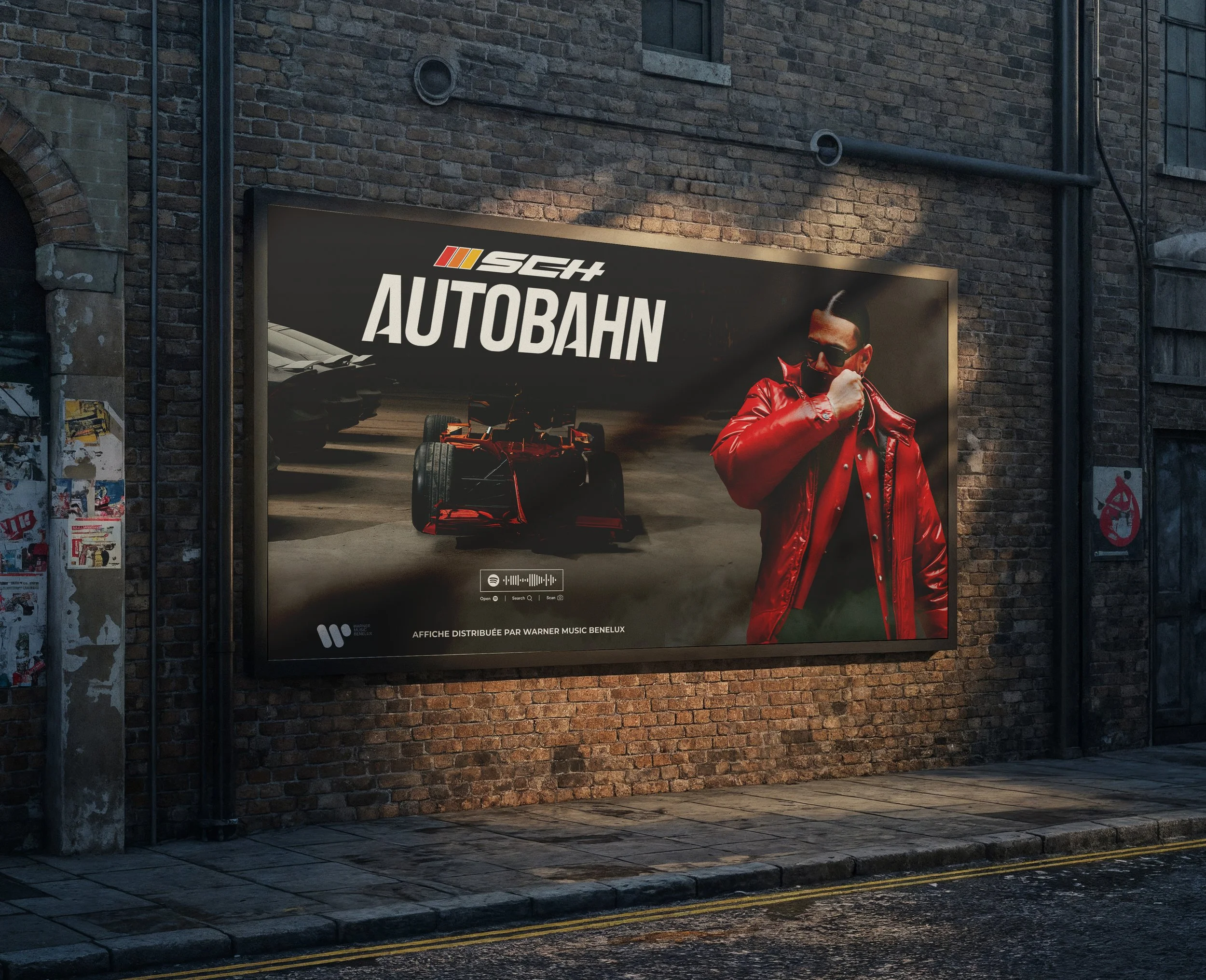 SCH - 'Autobahn' Album Release - OOH Banner Design on Les Ardentes' festival site