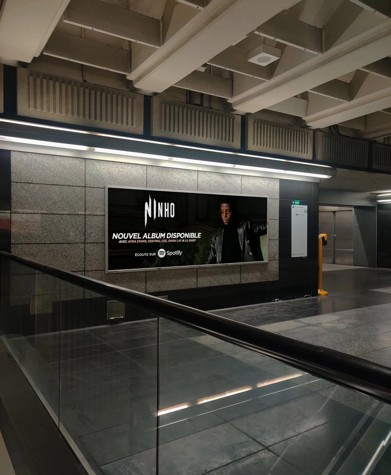 Ninho - 'NI' Album Release - OOH Design in Brussels Metrostations