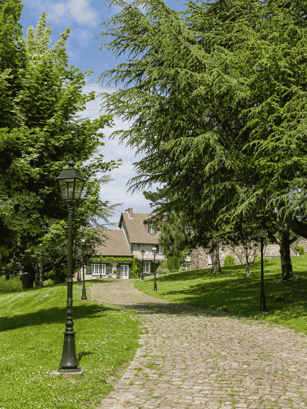 Maison Vejoll paved path entrance, Champagne France