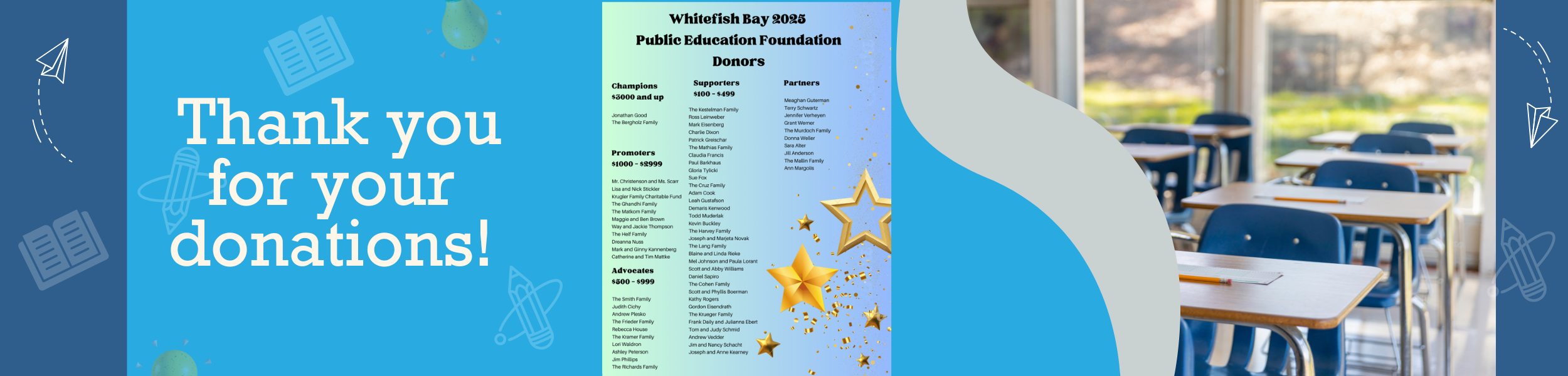 Thank you for your donations.