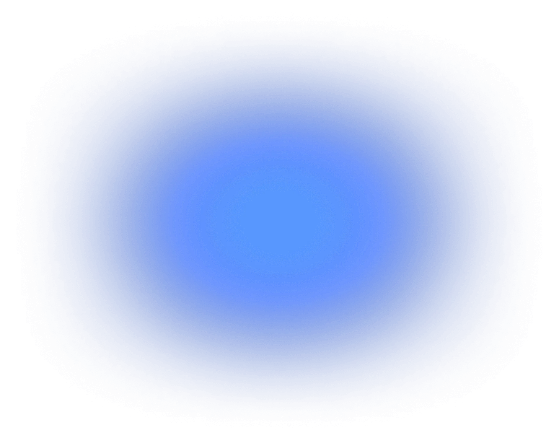 A gradient blue aura surrounding a glowing blue core on a black background.